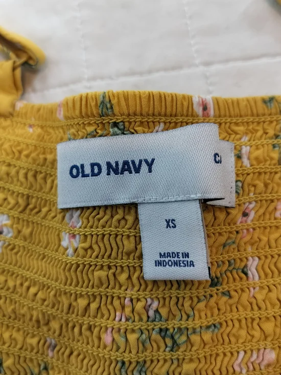Old Navy Yellow Floral Spaghetti Strap Mini Dress - Picture 4 of 4